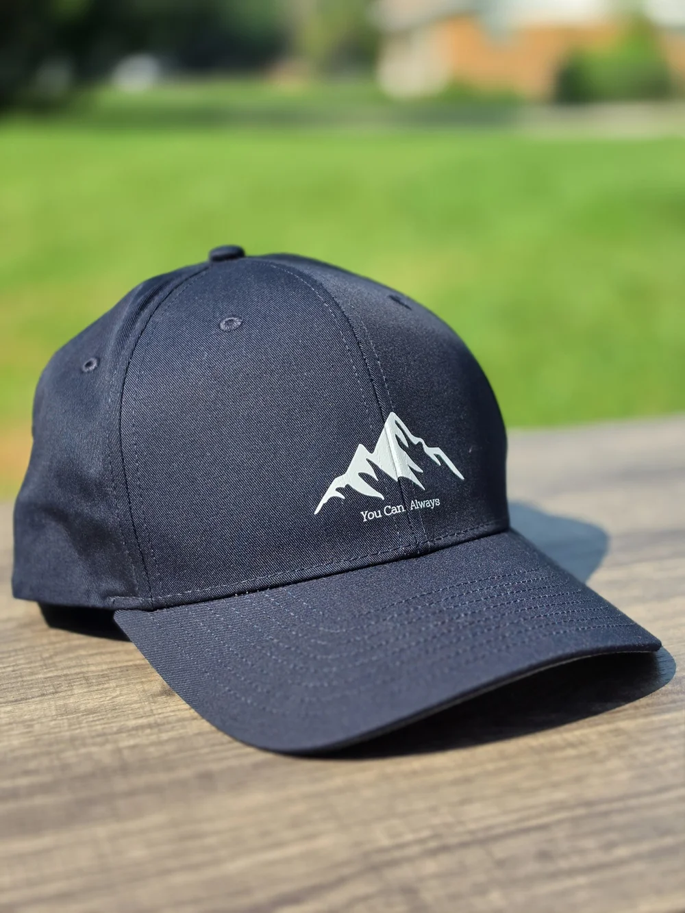 You Can Always Mountain Logo Baseball Cap – Navy | Adjustable